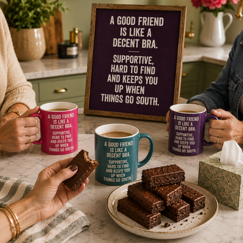 A Good friend is like a decent bra. Supportive, Hard to find and keeps you up when things go south.